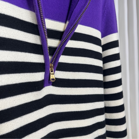 Ralph Lauren Purple and Black Striped Women’s Sweater - Picture 13 of 14